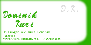 dominik kuri business card